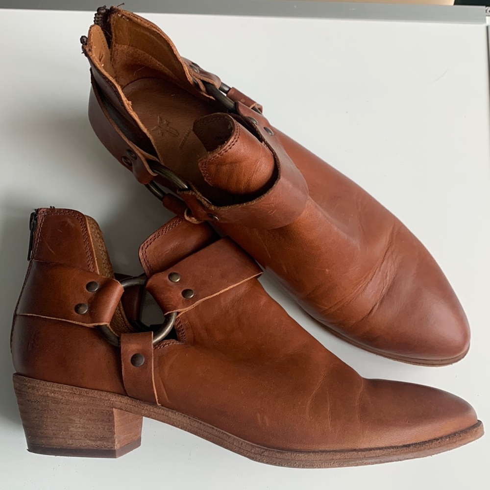 Frye brown ankle booties